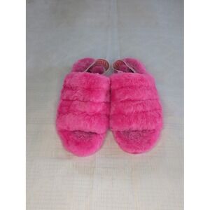 UGG Fluff Yeah Fuchsia Pink Slippers